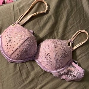 Victoria Secret 32B beaded bra lavender
